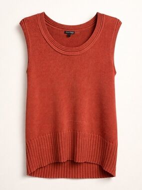 Ann Klein Woman’s Rust Sleeveless Knit Tank Rayon/Spandex Size: Large